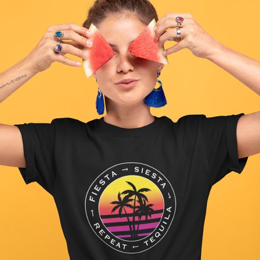 フィエスタ シエスタ テキーラ リピート ブライズメイド パーティー Tシャツ