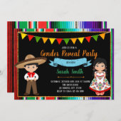 フィエスタ·ジェンダー·リビール·パーティの招待状 招待状 (正面/裏面)