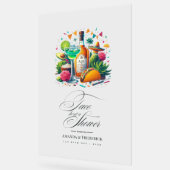 フィエスタ「タコでカップルのシャワーを浴びよう」へようこそ アクリルサイン (傾斜)