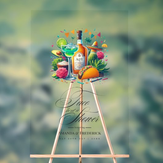 フィエスタ「タコでカップルのシャワーを浴びよう」へようこそ アクリルサイン (ニュートラル)