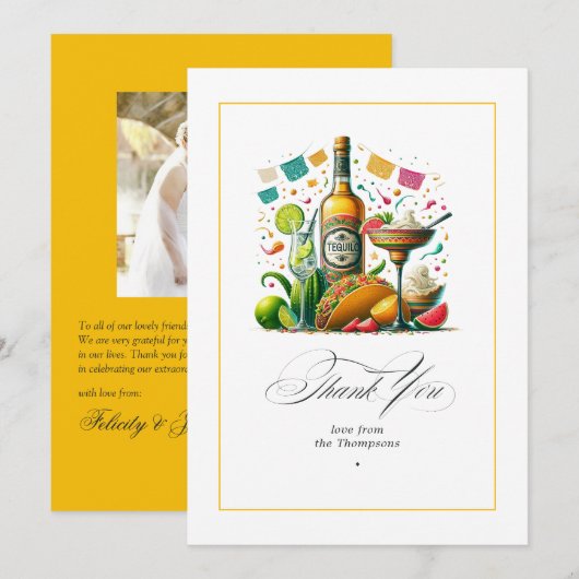 フィエスタ タコスとテキーラ サンキューカード (正面/裏面)