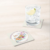 フィエスタ タコス グアカモレ フォークアート フラワー カスタム スクエアペーパーコースター (インサイチュ)