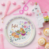 フィエスタ タコス グアカモレ フォークアート フラワー カスタム ペーパープレート (パーティー)