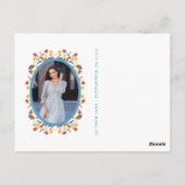 フィエスタ ツー フォト ブルー キンセアニエラ フラワール サンクス ポストカード (裏面)