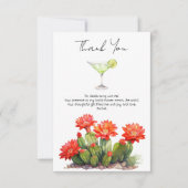 フィエスタ テーマ サボテン マーティニ ブライダル シャワー サンキューカード (正面)