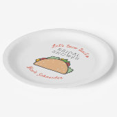 フィエスタ テーマ  ブライズ シャワーの話はタコから ペーパープレート (アングル)