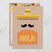 フィエスタ·バースデー·パーティーの招待 招待状 (正面/裏面)