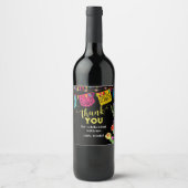 フィエスタ バースデー パーティー 招待状 メキシカン テーマ ワインラベル (正面)