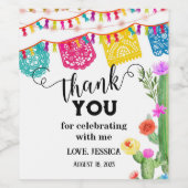 フィエスタ バースデー パーティー 招待状 メキシカン テーマ ワインラベル (シングルラベル)