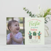 フィエスタ ファースト バースデー サボテン インビテーション (スタンド正面)