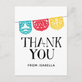 フィエスタ ファースト バースデー 感謝カード ポストカード (正面)