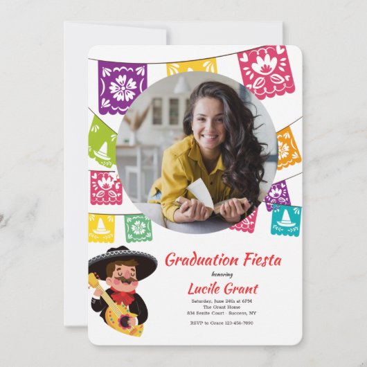 フィエスタ フラッグ フォト 招待状 (正面)
