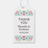フィエスタ フローラル バースデー シャワー ウェディング サンクス ギフトタグ (正面)
