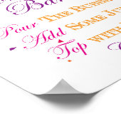 フィエスタ ブライダルシャワー ゲーム サイン 8x10 (角)