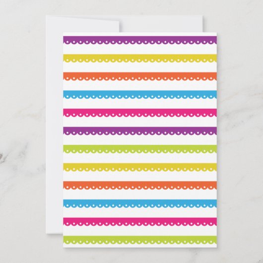 フィエスタ·ベイビー·シャワーメキシコ人少女少年ブライト招待状 招待状 (裏面)