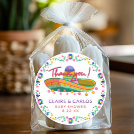 フィエスタ ベイビー シャワー サンクス スティッカー - 気まぐれなS ラウンドシール