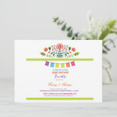 フィエスタ ベイビー シャワー メキシカン フラワー メキシコ ご招待 招待状 (スタンド正面)