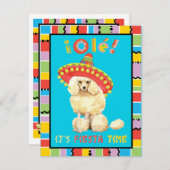 フィエスタ ミニチュア プードル 招待状 (正面/裏面)