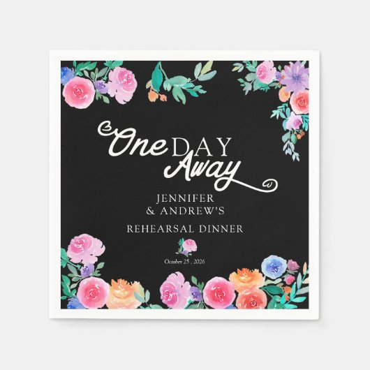 フィエスタ | メキシカンフラワー | リハーサルディナー スタンダードカクテルナプキン (正面)