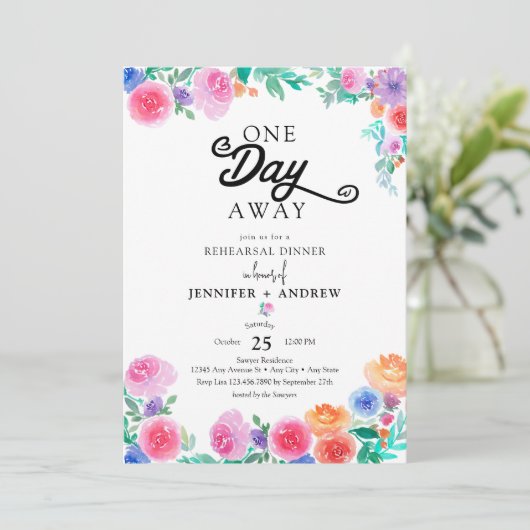 フィエスタ | メキシカンフラワー | リハーサルディナー 招待状 (スタンド正面)