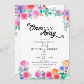 フィエスタ | メキシカンフラワー | リハーサルディナー 招待状 (正面/裏面)