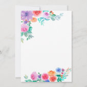 フィエスタ | メキシカン フラワーズ | リハーサル ディナー 招待状 (裏面)