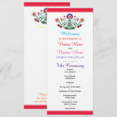 フィエスタ メキシカン フローラル ウェディング プログラム (正面/裏面)