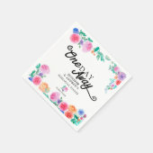 フィエスタ |メキシコの花 |リハーサルディナー スタンダードカクテルナプキン (角)