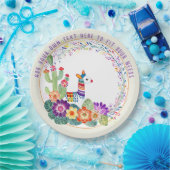 フィエスタ ラマ  サボテン 花 ペーパープレート (パーティー)