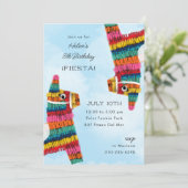 フィエスタ レインボー ラマ ピニャータ 誕生日パーティー 招待状 (スタンド正面)