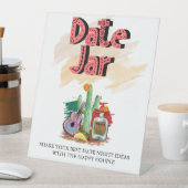 フィエスタ |水彩ブライダルシャワー |日付の夜 台座サイン (インサイチュ)