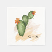 フィエスタ | 水彩画のブライズシャワー スタンダードカクテルナプキン (正面)