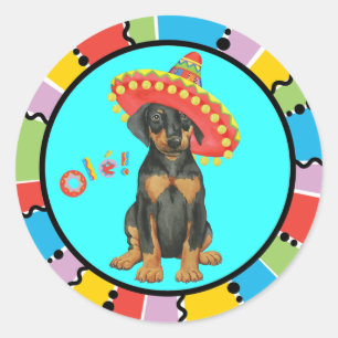 フィエスタ（犬）ドーベルマン・ピンシェルクラシックラウンドシール ラウンドシール