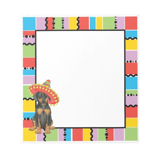 フィエスタ（犬）ドーベルマン・ピンシェルメモ帳 ノートパッド (正面)