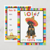 フィエスタ(犬)ドーベルマン・ピンシェル招待状 招待状 (正面/裏面)