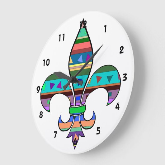 フィエスタ(紋章の)フラ・ダ・リ時計 ラージ壁時計 (傾斜)