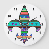 フィエスタ(紋章の)フラ・ダ・リ時計 ラージ壁時計 (正面)