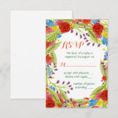 フィエスタ 結婚式 RSVP (正面/裏面)