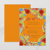 フィエスタ 結婚式 RSVP (正面/裏面)