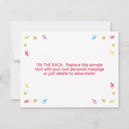 フィエスタ 1歳の誕生日 かわいい メキシカン お礼カード サンキューカード (裏面)