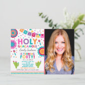 フィエスタ 40歳の誕生日招待状 ホーリーグアカモーレ 40 招待状 (スタンド正面)