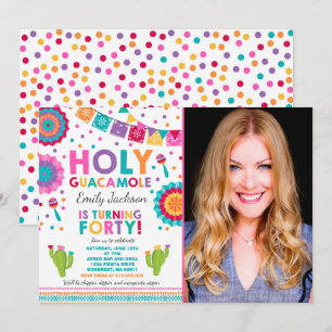 フィエスタ 40歳の誕生日招待状 ホーリーグアカモーレ 40 招待状