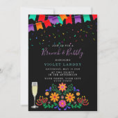 フィエスモダンタとサボテンのブランチと泡立ち 招待状 (正面)