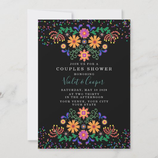 フィエスモダンタとサボルカラフルズカップルシャワーI 招待状 (正面)