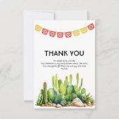 フィエスモダンタテーマサボスブライダルシャワー サンキューカード (正面)