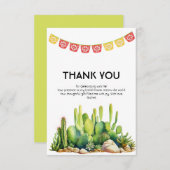 フィエスモダンタテーマサボスブライダルシャワー サンキューカード (正面/裏面)