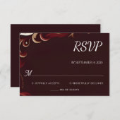 フィエス素朴タフローラスペインの結婚バラ 出欠カード (正面/裏面)