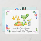 フィエス結婚タズ|タコスとテキーラのサンキューカード サンキューカード (正面/裏面)