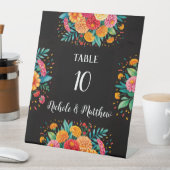 フィエス鮮やかタの結婚ブーケのテーブル番号 台座サイン (インサイチュ)