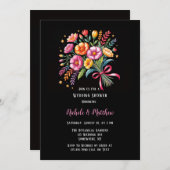 フィエス鮮やかタ結婚のブーケウェディングシャワー 招待状 (正面/裏面)